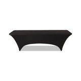 Stretch-fabric Table Cover, Polyester-spandex, 30" X 96", Black