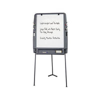 Portable Flipchart Easel With Dry Erase Surface, Resin, 35 X 30 X 73, Charcoal