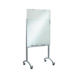 Clarity Glass Mobile Presentation Easel, 36 X 48 X 72, Glass-steel