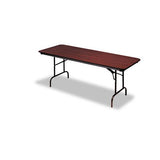 Premium Wood Laminate Folding Table, Rectangular, 60w X 30d X 29h, Mahogany