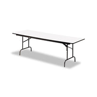 Premium Wood Laminate Folding Table, Rectangular, 60w X 30d X 29h, Gray-charcoal