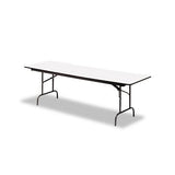 Premium Wood Laminate Folding Table, Rectangular, 72w X 30d X 29h, Gray-charcoal