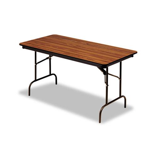 Premium Wood Laminate Folding Table, Rectangular, 96w X 30d X 29h, Oak