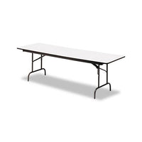 Premium Wood Laminate Folding Table, Rectangular, 96w X 30d X 29h, Gray-charcoal