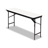 Premium Wood Laminate Folding Table, Rectangular, 72w X 18d X 29h, Gray-charcoal