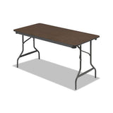 Economy Wood Laminate Folding Table, Rectangular, 60w X 30d X 29h, Walnut