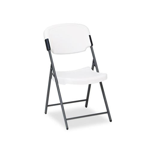 Rough 'n Ready Folding Chair, Platinum Seat-platinum Back, Black Base