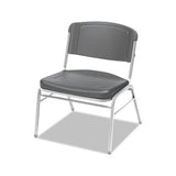 Rough 'n Ready Big And Tall Stack Chair, Charcoal Seat-charcoal Back, Silver Base, 4-carton