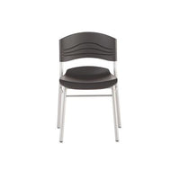 Caféworks Cafe Chair, Graphite Seat-graphite Back, Silver Base, 2-carton