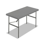 Indestructables Too 1200 Series Folding Table, 48w X 24d X 29h, Charcoal