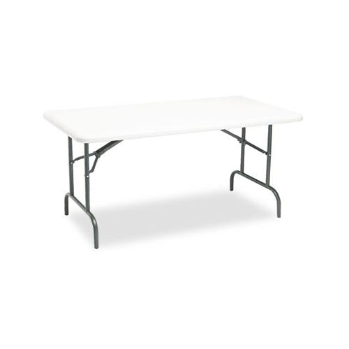 Indestructables Too 1200 Series Folding Table, 60w X 30d X 29h, Platinum