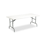 Indestructables Too 1200 Series Folding Table, 72w X 30d X 29h, Platinum