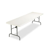 Indestructables Too 1200 Series Folding Table, 96w X 30d X 29h, Platinum