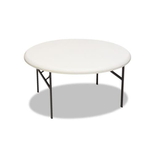 Indestructables Too 1200 Series Resin Folding Table, 60 Dia X 29h, Platinum