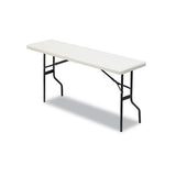 Indestructables Too 1200 Series Folding Table, 72w X 18d X 29h, Platinum