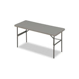 Indestructables Too 1200 Series Folding Table, 60w X 24d X 29h, Charcoal