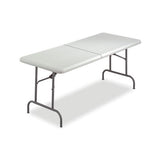 Indestructables Too 1200 Series Bi-fold Table, 60w X 30d X 29h, Platinum