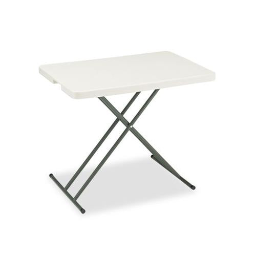 Indestructables Too 1200 Series Resin Personal Folding Table, 30 X 20, Platinum