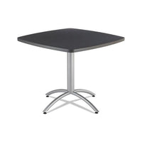 Caféworks Table, 36w X 36d X 30h, Graphite Granite-silver