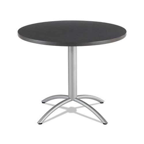 Caféworks Table, 36 Dia X 30h, Graphite Granite-silver