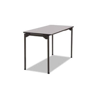 Maxx Legroom Rectangular Folding Table, 48w X 24d X 29-1-2h, Gray-charcoal