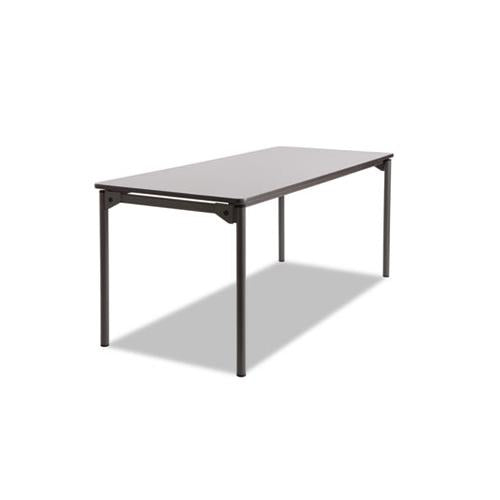 Maxx Legroom Rectangular Folding Table, 72w X 30d X 29-1-2h, Gray-charcoal