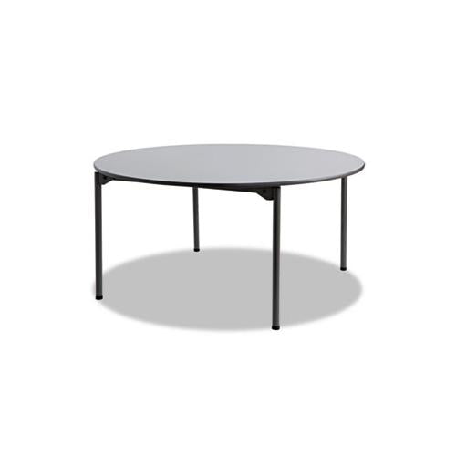 Maxx Legroom Round Folding Table, 60" Dia. X 29-1-2"h, Gray-charcoal