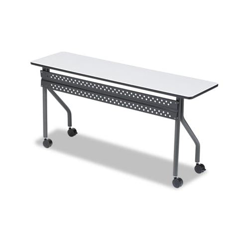 Officeworks Mobile Training Table, 60w X 18d X 29h, Gray-charcoal