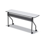 Officeworks Mobile Training Table, Rectangular, 72w X 18d X 29h, Gray-charcoal