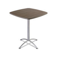 Iland Table, Contour, Square Bistro Style, 36" X 36" X 42", Natural Teak-silver
