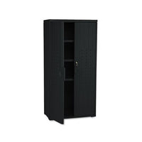 Officeworks Resin Storage Cabinet, 33w X 18d X 66h, Black