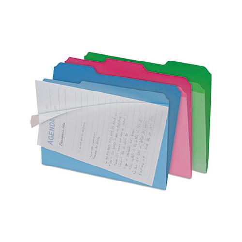 Clear View Interior File Folders, 1-3-cut Tabs, Letter Size, Assorted, 6-pack