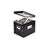 File Box, Letter Files, 11.75" X 9.75" X 9.5", Black