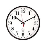 Quartz Slimline Clock, 12.75" Overall Diameter, Black Case, 1 Aa (sold Separately)