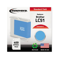 Remanufactured Cyan Ink, Replacement For Brother Lc51c, 400 Page-yield