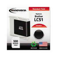 Remanufactured Black Ink, Replacement For Brother Lc51bk, 500 Page-yield