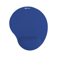 Mouse Pad W-gel Wrist Pad, Nonskid Base, 10-3-8 X 8-7-8, Blue