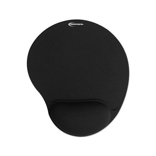 Mouse Pad W-gel Wrist Pad, Nonskid Base, 10-3-8 X 8-7-8, Black