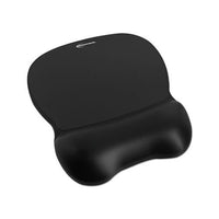 Gel Mouse Pad W-wrist Rest, Nonskid Base, 8-1-4 X 9-5-8, Black