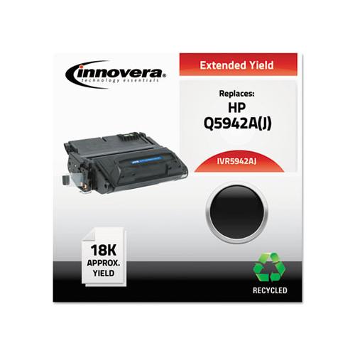 Remanufactured Black Extended-yield Toner, Replacement For Hp 42a (q5942aj), 18,000 Page-yield