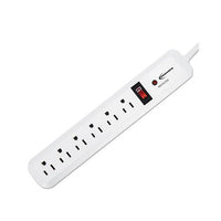 Surge Protector, 6 Outlets, 4 Ft Cord, 540 Joules, White