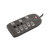 Surge Protector, 8 Outlets, 6 Ft Cord, 2160 Joules, Black