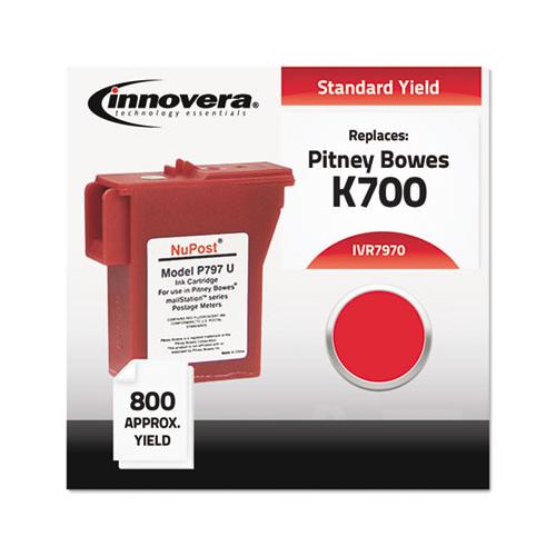 Compatible Red Postage Meter Ink, Replacement For Pitney Bowes 797-0 (7970), 800 Page-yield