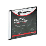 Cd-dvd Slim Jewel Cases, Clear-black, 50-pack