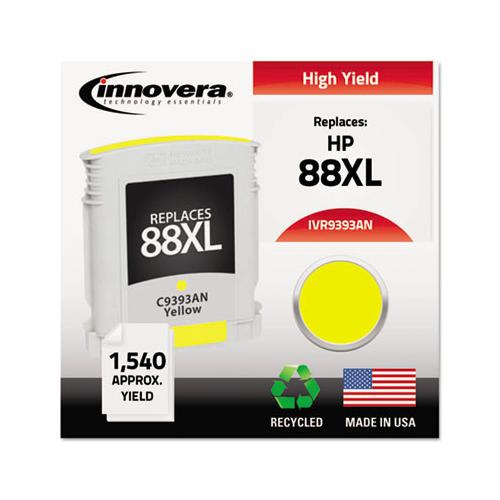 Remanufactured Yellow High-yield Ink, Replacement For Hp 88xl (c3939an), 1,540 Page-yield