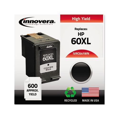 Remanufactured Black High-yield Ink, Replacement For Hp 60xl (cc641wn), 600 Page-yield