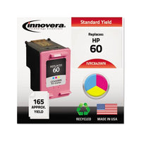 Remanufactured Tri-color Ink, Replacement For Hp 60 (cc643wn), 165 Page-yield