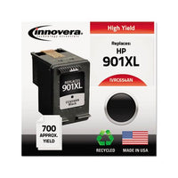 Remanufactured Black High-yield Ink, Replacement For Hp 901xl (cc654an), 700 Page-yield