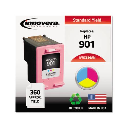 Remanufactured Tri-color Ink, Replacement For Hp 901 (cc656an), 360 Page-yield