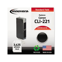 Remanufactured Black Ink, Replacement For Canon Cli-221bk (2946b001), 3,425 Page-yield